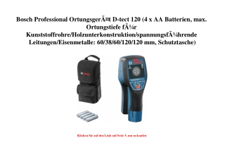 3517 Bosch Professional OrtungsgerÃƒÂ¤t D-tect 120  4 x AA Batterien  max. Ortungstiefe fÃƒÂ¼r Kunststof