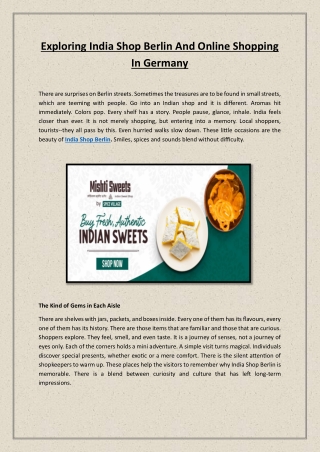 Exploring India Shop Berlin And Online Shopping In Germany