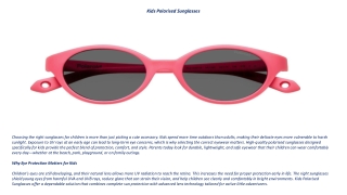 Kids Polarised Sunglasses