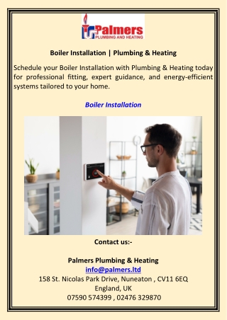 Boiler Installation | Plumbing & Heating