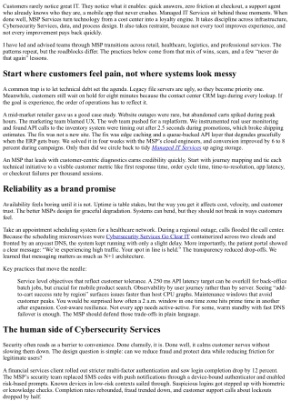 MSP Services that Enhance Customer Experience Through IT