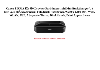 7619 Canon PIXMA iX6850 Drucker Farbtintenstrahl MultifunktionsgerÃƒÂ¤t DIN A3   BÃƒÂ¼rodrucker  Fotodru
