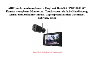 1950 ABUS ÃƒÂœberwachungskamera EasyLook BasicSet PPDF17000 Ã¢Â€Â“ Kamera   tragbarer Monitor mit Touchs