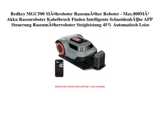 9640 Redkey MGC500 MÃƒÂ¤hroboter RasenmÃƒÂ¤her Roboter - Max.800MÃ‚Â² Akku Rasenroboter Kabelbruch Finde