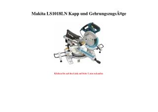 4807 Makita LS1018LN Kapp und GehrungszugsÃƒÂ¤ge