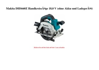 3756 Makita DHS660Z HandkreissÃƒÂ¤ge 18 0 V  ohne Akku und LadegerÃƒÂ¤t