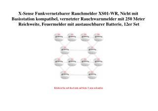 9253 X-Sense Funkvernetzbarer Rauchmelder XS01-WR  Nicht mit Basisstation kompatibel  vernetzter Rauchwa