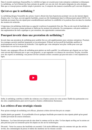 Prestation netlinking : Ce que vous devez savoir avant de commencer