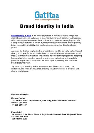 Brand Identity in India