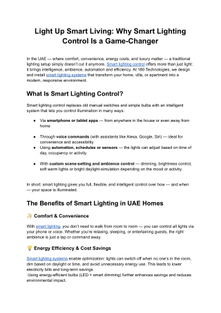 Light Up Smart Living_ Why Smart Lighting Control Is a Game-Changer