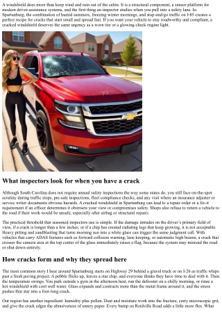 Cracked Windshield Spartanburg: Safety Inspections and Compliance