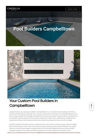 Pool Builders Campbelltown