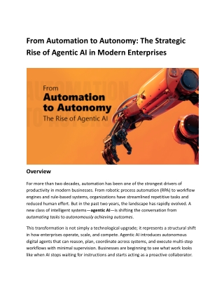 From Automation to Autonomy_ The Strategic Rise of Agentic AI in Modern Enterprises