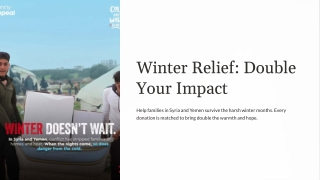 Double the Warmth This Winter – Your Gift Can Save a Family