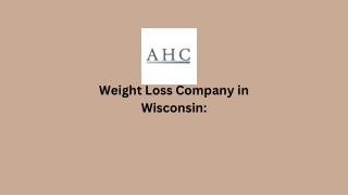Weight Loss Company in Wisconsin