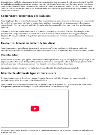 Comment choisir le bon fournisseur pour acheter des backlinks ?