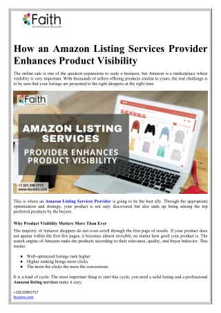 How an Amazon Listing Services Provider Boosts Visibility