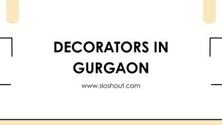Decorators in Gurgaon for Weddings | Sloshout