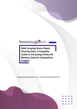 Web Scraping Home Depot Flooring Data Real Data API