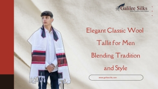 Elegant Classic Wool Tallit for Men Blending Tradition and Style