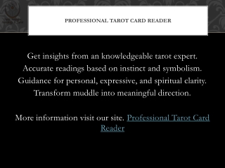 Professional Tarot Card Reader for Future Insights