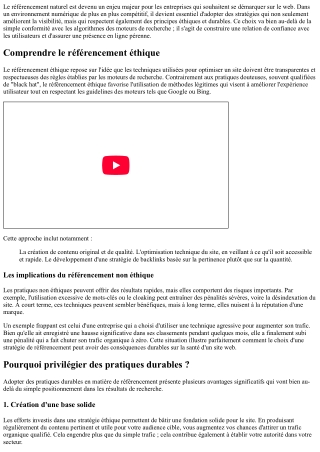 Référencement éthique : pourquoi privilégier des pratiques durables ?