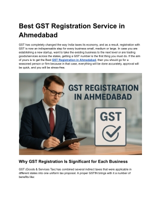 Best GST Registration Service in Ahmedabad