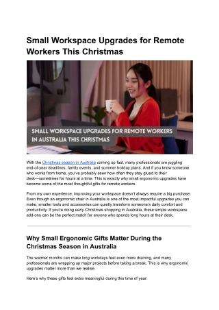 Small Workspace Upgrades for Remote Workers This Christmas