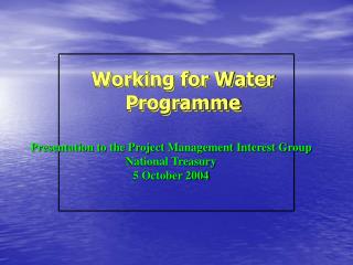 Working for Water Programme