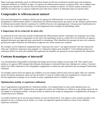 Stratégies innovantes utilisées par les agences de référencement.