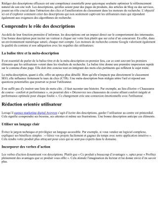 Comment rédiger des descriptions attrayantes pour améliorer votre SEO ?