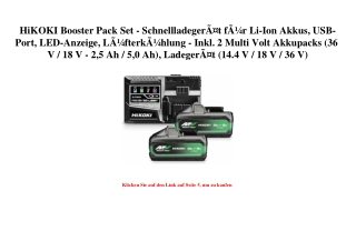 3572 HiKOKI Booster Pack Set - SchnellladegerÃƒÂ¤t fÃƒÂ¼r Li-Ion Akkus  USB-Port  LED-Anzeige  LÃƒÂ¼fter