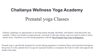 Chaitanya Wellness Yoga Academy
