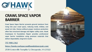 Improve Indoor Air Quality with a Crawl Space Vapor Barrier