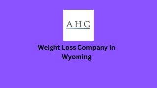 Weight Loss Company in Wyoming