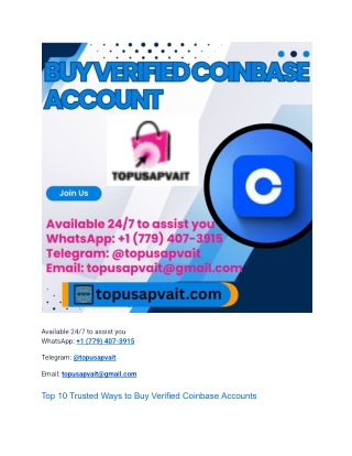 How to  get  Verified Coinbase Accounts Today