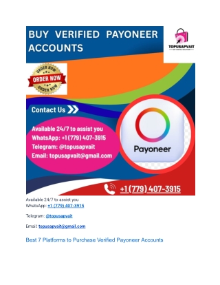 Why Your Business Needs  get  Verified Payoneer Accounts