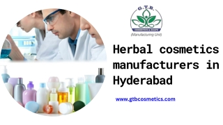 Herbal cosmetics manufacturers in Hyderabad