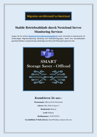 Stabile Betriebsabläufe durch Nextcloud Server Monitoring Services