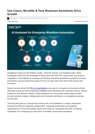 ment.tech-Use Cases Benefits  How Business Assistants Drive Growth