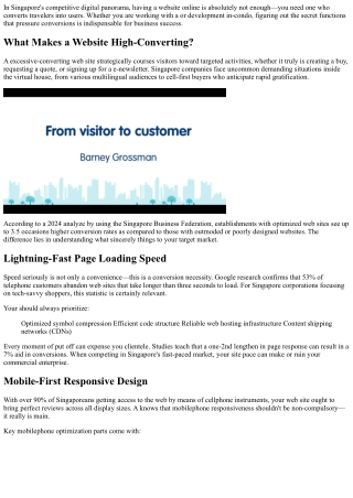 Core Elements of a High-Converting Website for Singapore Businesses​