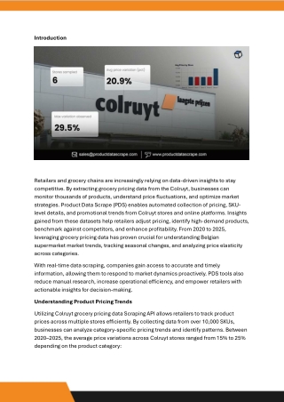 Extracting Grocery Pricing Data from the Colruyt