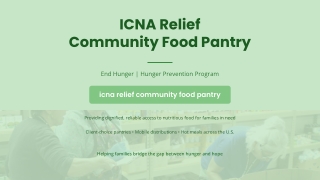 Combating Hunger with ICNA Relief Community Food Pantry