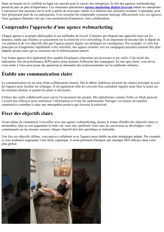 Agences webmarketing : comment travailler efficacement avec elles ?