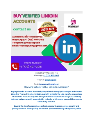 How to get LinkedIn Accounts Safely and Effectively