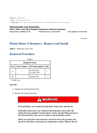 Caterpillar Cat CB15 COMPACTOR (Prefix M94) Service Repair Manual Instant Download