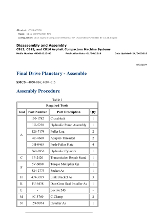 Caterpillar Cat CB15 COMPACTOR (Prefix NPB) Service Repair Manual Instant Download