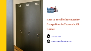 How To Troubleshoot A Noisy Garage Door In Temecula CA Homes