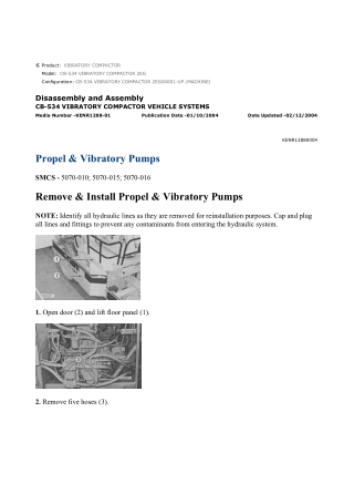 Caterpillar Cat CB-534 VIBRATORY COMPACTOR (Prefix 2EG) Service Repair Manual Instant Download
