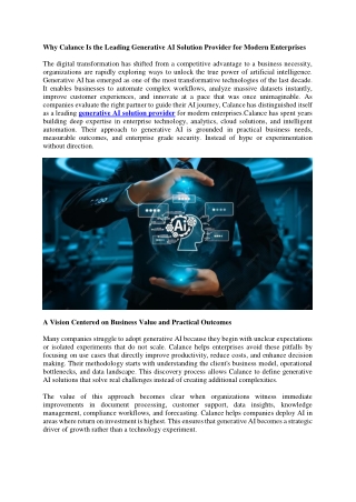 generative ai solution provider